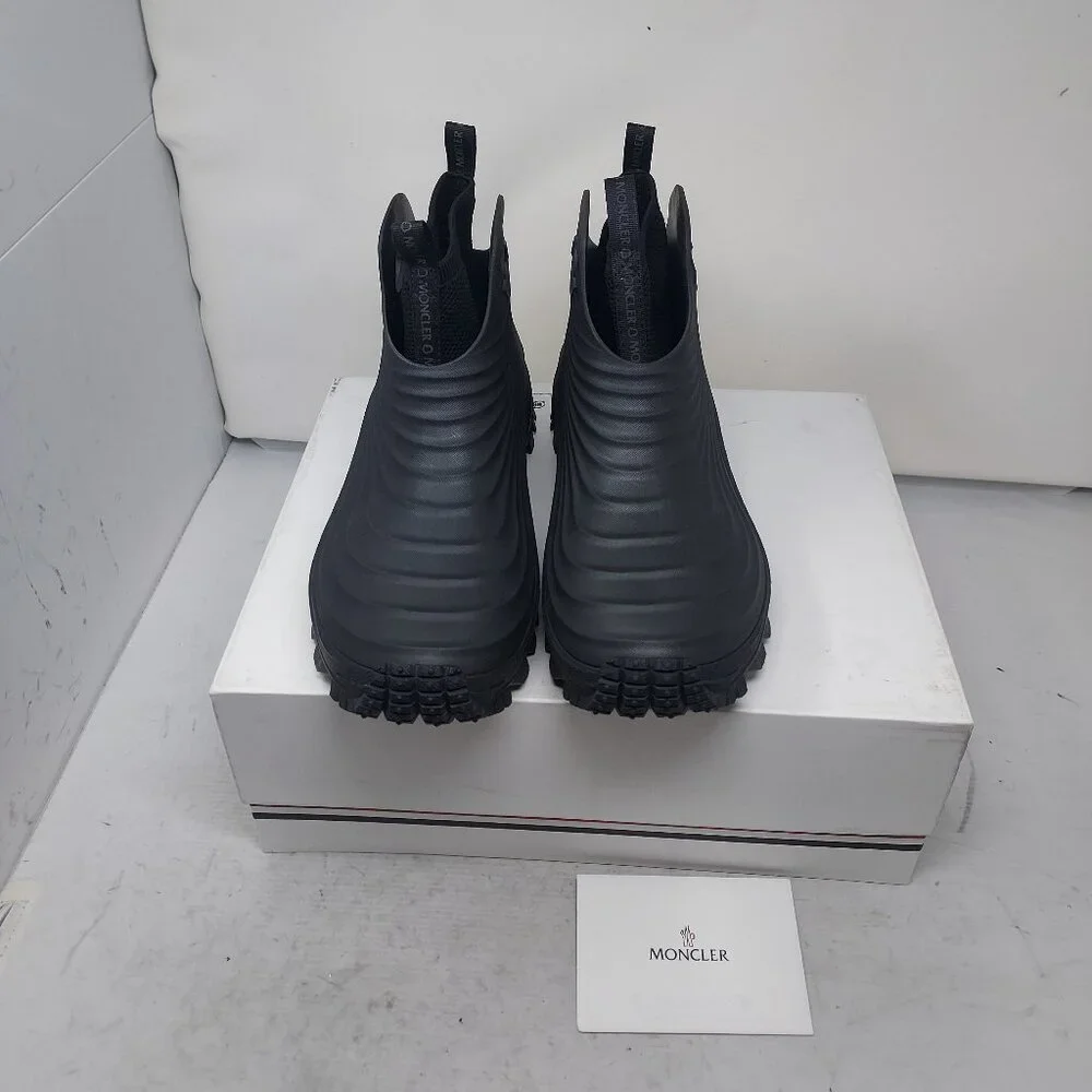 Moncler MENS Black Acqua High Top Rain Boot